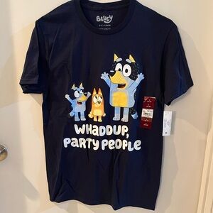 Bluey T Shirt Whaddup Party People New